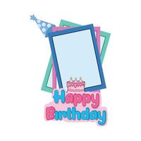 illustration of birthday frame vector