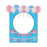 illustration of birthday frame vector