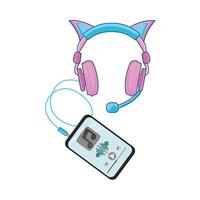 illustration of headphones vector