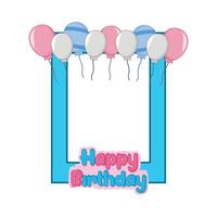 illustration of birthday frame vector