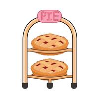 illustration of pie vector