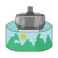 illustration of virtual reality vector