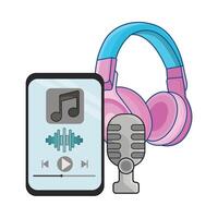 illustration of headphones vector