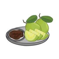 ilustración de guayaba vector