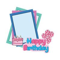 illustration of birthday frame vector