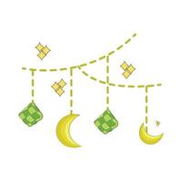 illustration of ketupat ramadan vector