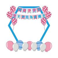 illustration of birthday frame vector