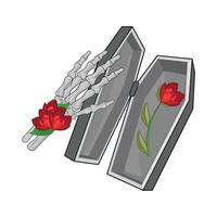 illustration of coffin vector