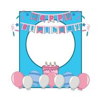 illustration of birthday frame vector