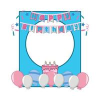 illustration of birthday frame vector