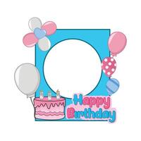 illustration of birthday frame vector