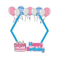 illustration of birthday frame vector