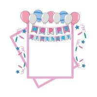 illustration of birthday frame vector