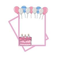 illustration of birthday frame vector