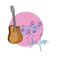 ilustración de guitarra vector