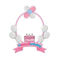 illustration of birthday frame vector