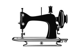 un de coser máquina vector negro silueta gratis