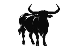 A Bull Silhouette vector isolated on a white background