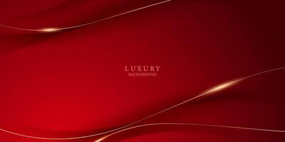 Abstract background design modern red and gold geometric elements vector illustration