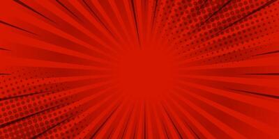 Halftone Pop Art Style Star Explosion Pattern Cartoon Light Effect Background. Vintage tone color. Vector illustration. wow gradient design banner