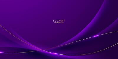 purple abstract background with luxury golden elements vector illustration