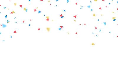 Colorful confetti and zigzag ribbon falling from above Streamers, tinsel vector