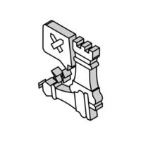 checkmate game process isometric icon vector illustration