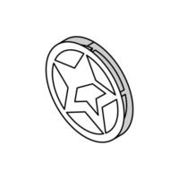 estrella juego premio isométrica icono vector ilustración