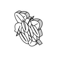 pila Espinacas isométrica icono vector ilustración