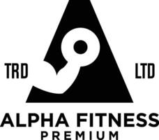 gimnasio aptitud letra un logo icono diseño vector