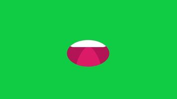 Cartoon speaking mouth lip sync loop animation on green screen background video