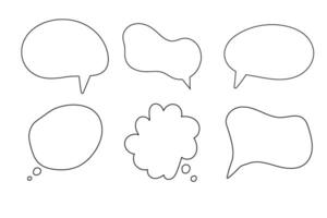 Empty speech bubble big set. Online chat clouds vector isolated on white background. Infographic elements for your design. Stock Vector Illustration