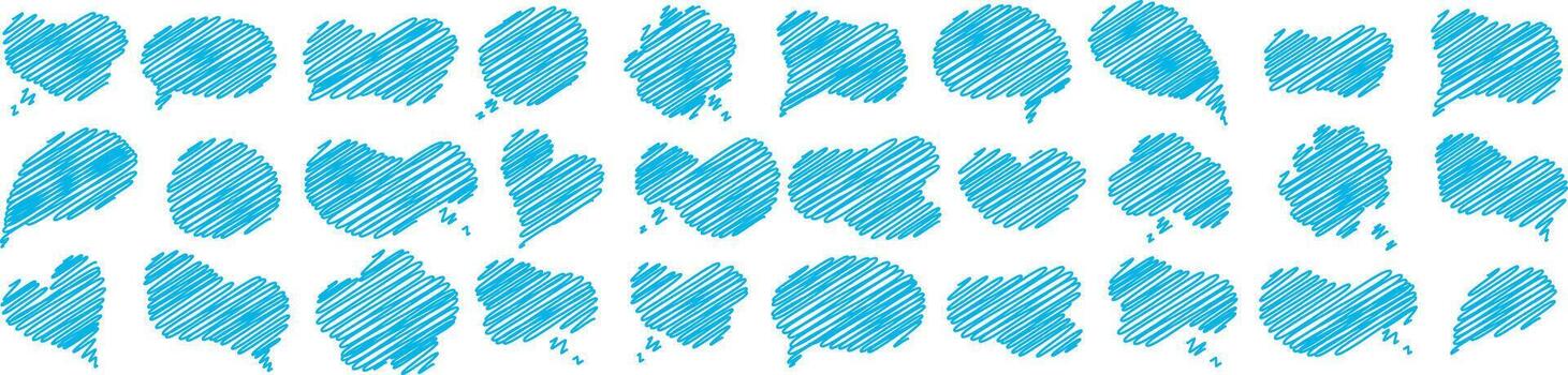 Empty speech bubble big set. Online chat clouds vector isolated on white background. Infographic elements for your design. Stock Vector Illustration