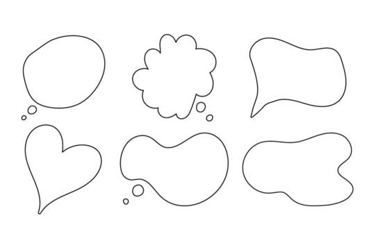 Empty speech bubble big set. Online chat clouds vector isolated on white background. Infographic elements for your design. Stock Vector Illustration