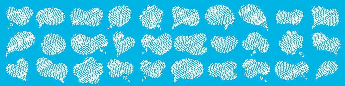 Empty speech bubble big set. Online chat clouds vector isolated on white background. Infographic elements for your design. Stock Vector Illustration