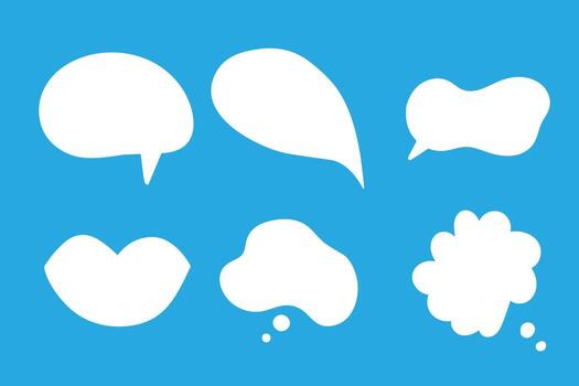 Empty speech bubble big set. Online chat clouds vector isolated on white background. Infographic elements for your design. Stock Vector Illustration