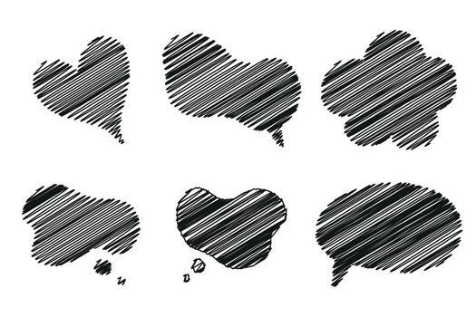 Empty speech bubble big set. Online chat clouds vector isolated on white background. Infographic elements for your design. Stock Vector Illustration