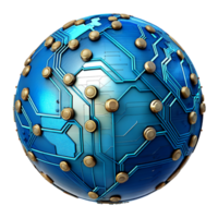 AI generated world global network digital technology. globe future internet business concept background. png