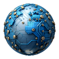 ai generiert 3d Welt global Netzwerk Digital Technologie png