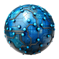 AI generated 3d world global network digital technology png