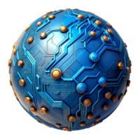 AI generated 3d world global network digital technology png