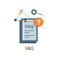 Frequency asked questions and helpdesk,asking questions and receiving answers. Customer support concept vector