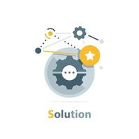 Effective solution,Successful idea symbols,Web, UI, app vector
