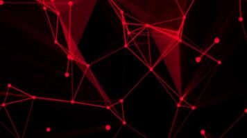 Abstract red background, Plexus, Polygon, Technology concept, Backdrop, 4k Resolution. video