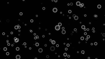 Bubbles on black background. Good for background video