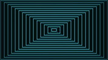 neon lights. Seamless loop, endless concentric rectangle lines. video