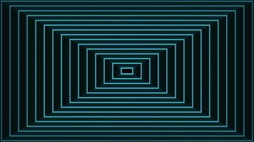 neon lights. Seamless loop, endless concentric rectangle lines. video