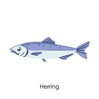 Herring Edible Salt Water Fish Element vector