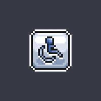 disability sign in pixel art style vector