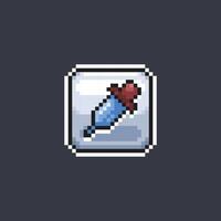 pipette sign in pixel art style vector